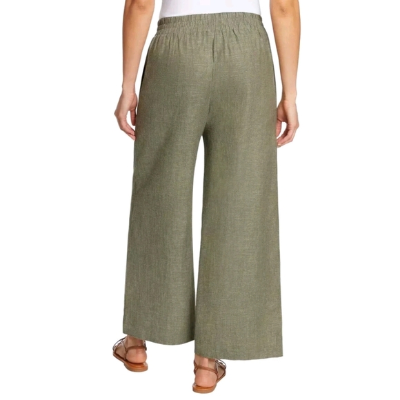 NWT Ella Moss Ladies' Linen Blend Pant Green S - Picture 3 of 4